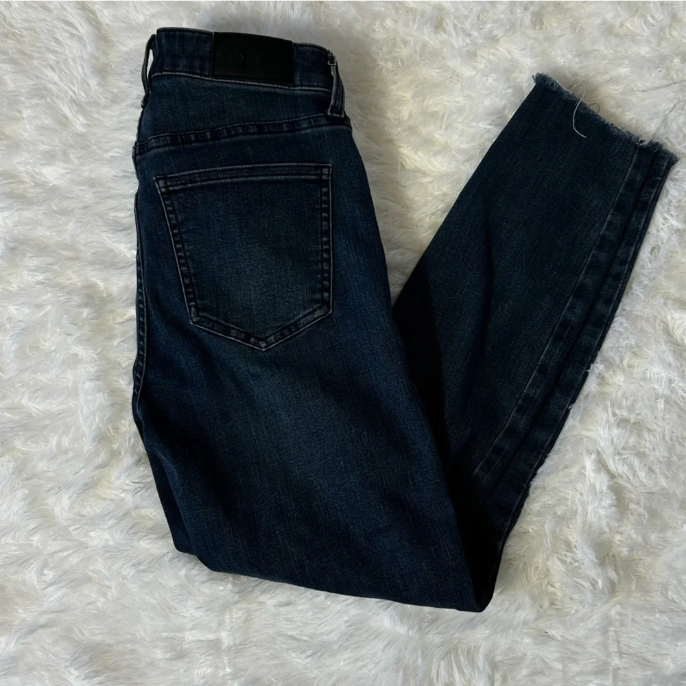 Pistola High Rise Dark Wash Raw Hem Skinny‎ Jeans